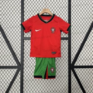 Cheap Portugal Home Kids Football Kit 24/25（UEFA Euro 2024）