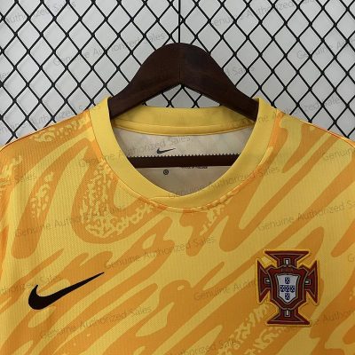 Cheap Portugal Yellow Goalkeeper Football Shirt 24/25（UEFA Euro 2024）